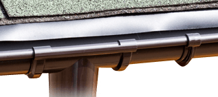 Dachrinnen für Terrassenüberdachung/ Carport mit Pultdach